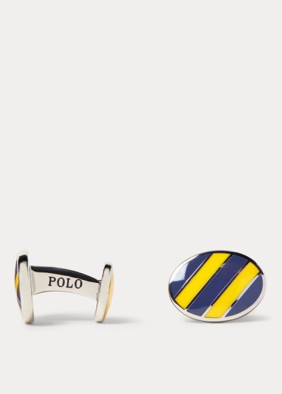 Abotoaduras Polo Ralph Lauren Striped Enamel Homem 03952-OSJF